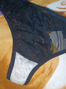 Women Black Net Panty