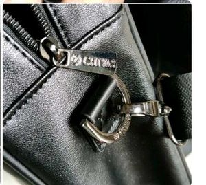 Sleek Black Leather Crossbody Bag