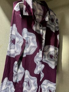 Stylish cord set Print Button-Down Shirt