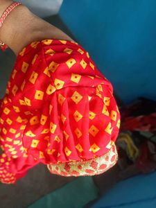 Beautiful synthetic saree with readymade blouse