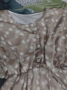 flower print kaftan top for girls