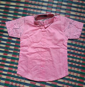 Pink Shirt And Jean Shorts