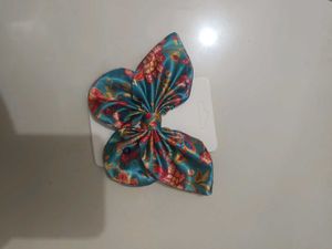 Floral Satin Butterfly Hair Clip
