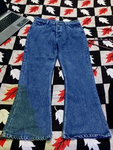 Y2K Stylish Flared Blue Denim Jeans