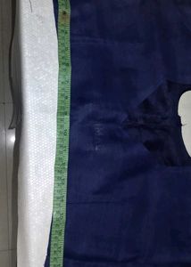 Elegant Navy Blue Silk Blouse