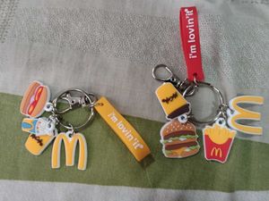 McDonald's bag charm. Keychain Set pack of 2
