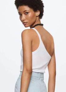 Mango White One-Shoulder Top
