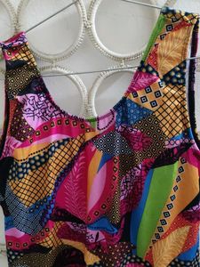 Vintage Abstract Print Swimwear