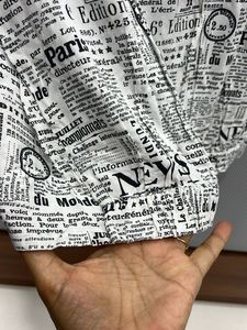 Newspaper Print Button-Up Shirt