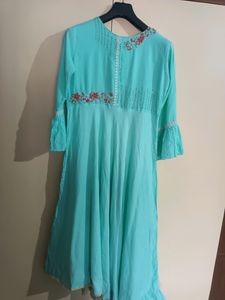 Beautiful Teal Anarkali Kurti