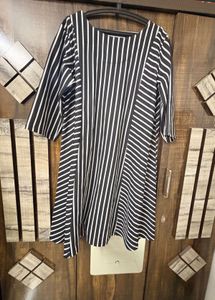 Chic Striped Casual Dress plus size