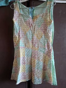 Pastel Print Kurta with Palazzo Pants