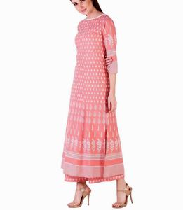 Elegant Pink Printed Kurta Set