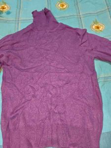 Purple Turtleneck Sweater