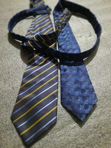 Classic Blue Striped &amp; Patterned Ties (Set of 2)