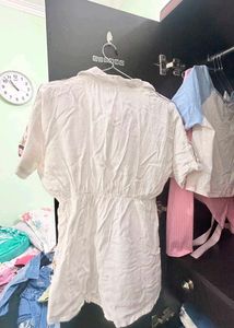 Embroidered White Tunic Top