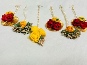 Haldi Mangtika Flower Jewellery