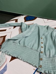 Girls' Striped Jumpsuit &amp; Cardigan