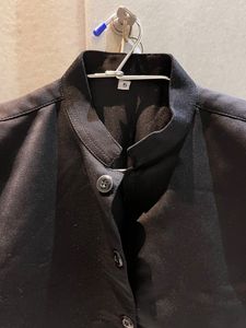 Classic Black Band Collar Waistcoat