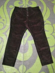 Brown Corduroy High Waisted Pants