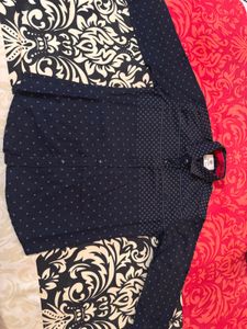 Boy's Navy Blue Printed Shirt
