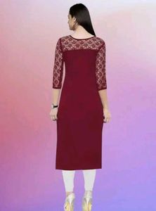 MAROON A-LINE KURTA