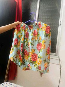 Floral Print Mini Skirt