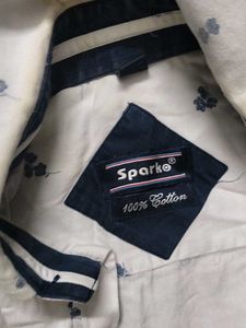 Men's White Printed Casual Shirt