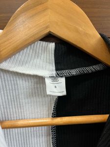 Black and White Zip-up top