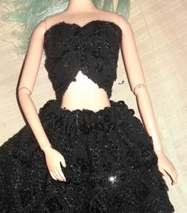 Black Sequined Lehenga Set