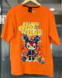 Orange "Hot Head" Graphic T-Shirt 🧡