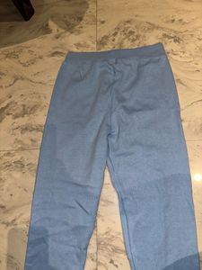 Light Blue Textured Leggings