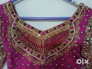 Exquisite Hand-Embroidered Pink Blouse