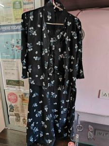 Black Floral Printed Dress