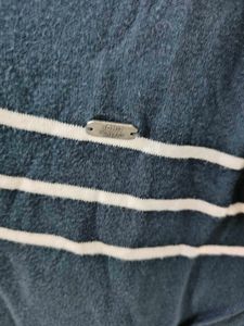 John Players Navy Striped Polo Shirt