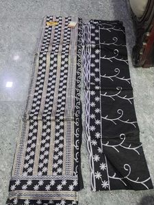 Elegant Black Embroidered Kurta Fabric Set pent du