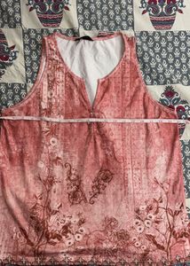 Vintage Floral Print Sleeveless Top
