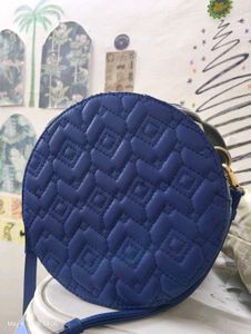 Round blue sling bag , handbag, Navy crossbody