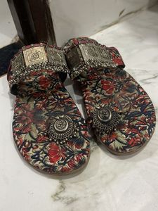 Printed Flats &amp; Sandals (Wore only once)