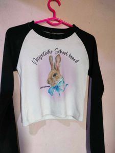 Cute Bunny Graphic Long Sleeve Top