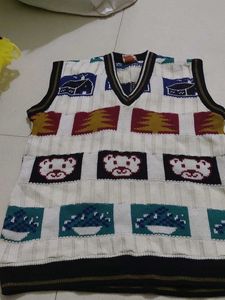 Vintage Sweater Vest with Cute Graphics