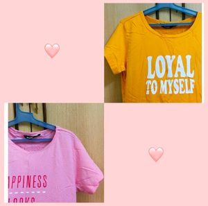Set Of 2 Brand New T Shirt With Beautiful Colours