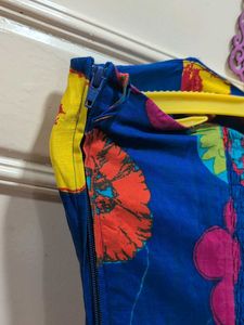 Vibrant Floral Print Corset Top