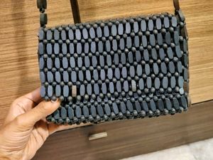 Vintage unique Wooden Beaded Clutch