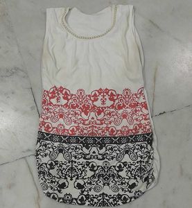White Printed Kurta