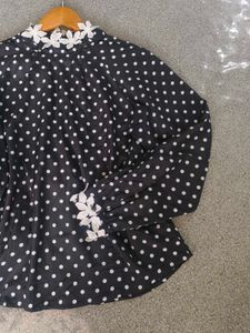 Polka Dot Korean Tops