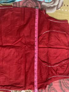 Red Bandhani Print Rajputi Poshak