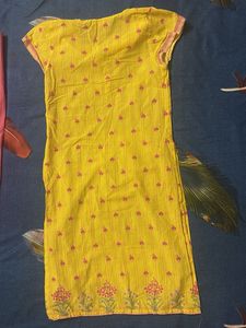 Yellow Printed Kurti for girls (8-9yrs) ✨💐🫶🏻