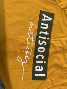 Yellow "Antisocial Butterfly" T-Shirt