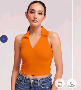 Orange Halter Neck Top